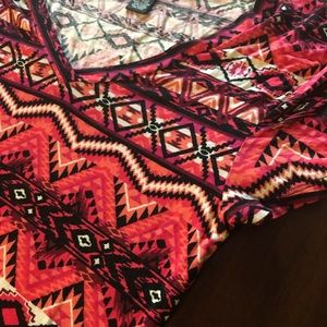 Rue21 Pink Aztec Design Shirt